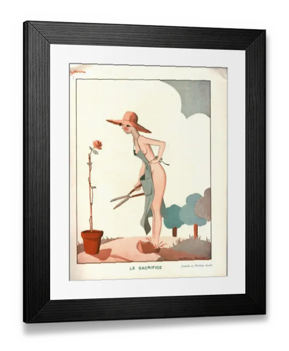 Framed Print : Le Sourire 1920s France erotica glamour nudes naked nudists naturists magazines naturism Framed Print : Le Sourire 1920s France erotica glamour nudes naked nudists naturists magazines naturism