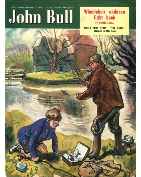 John Bull 1950s UK fishing fathers and sons magazines