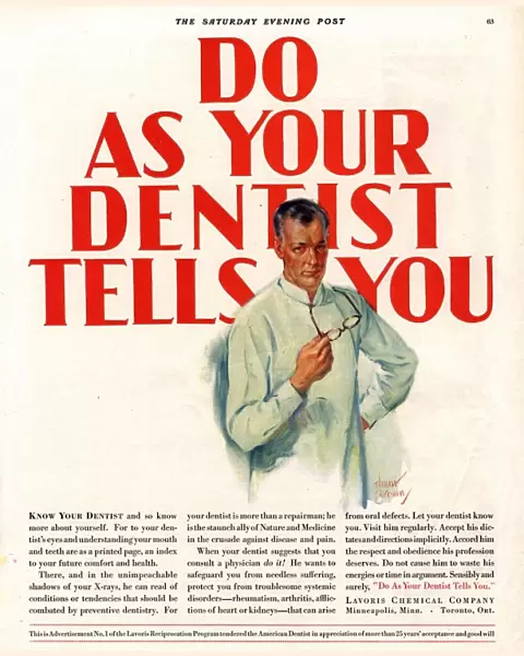 1920s USA dentists lavoris do as your dentist tells you