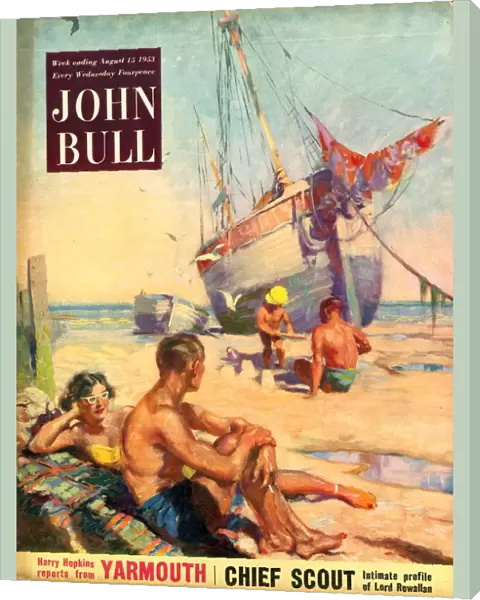 John Bull 1950s UK holidays nautical boats beaches seaside sea couples magazines