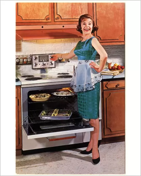 Gibson Ultra 600 1950s USA cooking ovens housewife housewives kitchens appliances