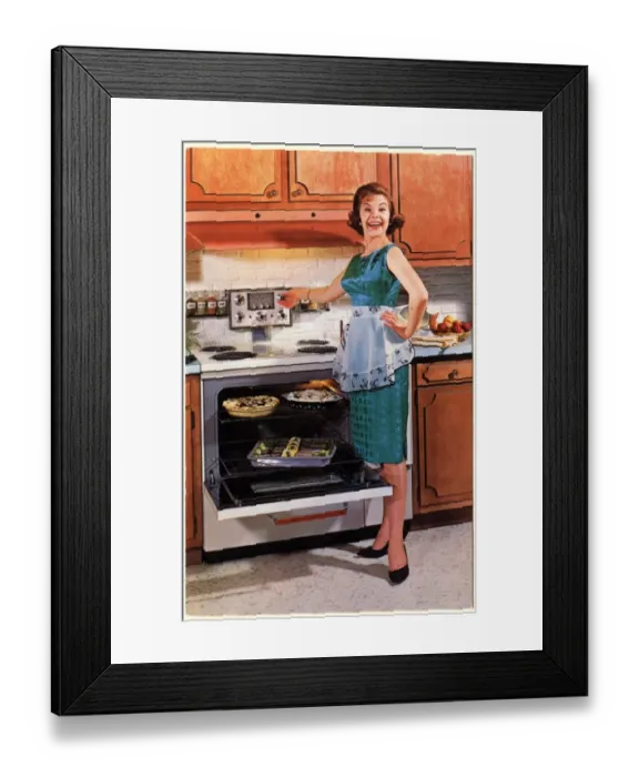 Framed Print : Gibson Ultra 600 1950s USA cooking ovens housewife housewives kitchens appliances Framed Print : Gibson Ultra 600 1950s USA cooking ovens housewife housewives kitchens appliances