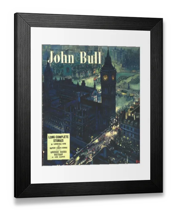 Framed Print : John Bull 1950s UK houses of parliament london magazines Framed Print : John Bull 1950s UK houses of parliament london magazines