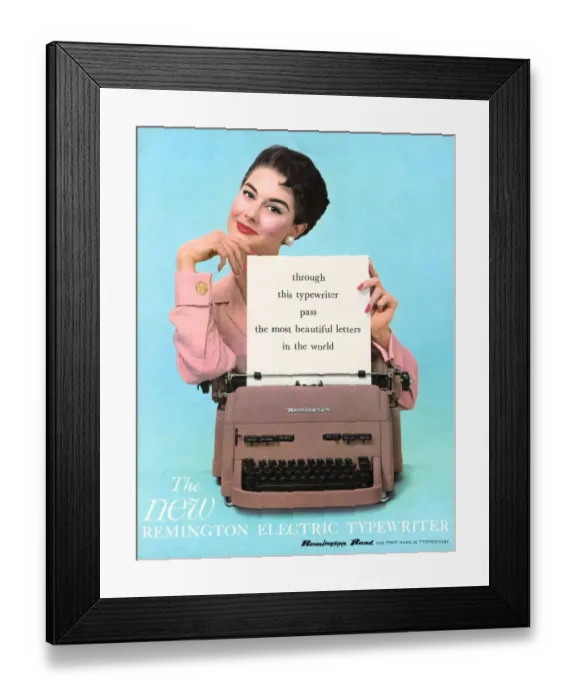 Framed Print : Remington 1950s UK typewriters Framed Print : Remington 1950s UK typewriters