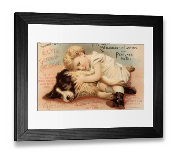 Framed Print : 1890s USA babies hoytes cologne dogs womens baby Framed Print : 1890s USA babies hoytes cologne dogs womens baby