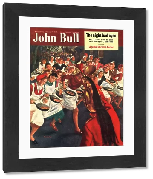 John Bull 1951 1950s UK pancakes day races magazines