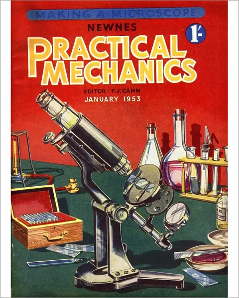 1953 1950s UK practical mechanics microscopes chemistry sets magazines
