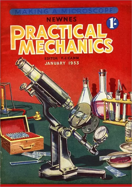 1953 1950s UK practical mechanics microscopes chemistry sets magazines
