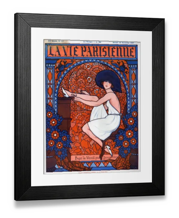 Framed Print : 1920s France La Vie Parisienne Magazine Cover Framed Print : 1920s France La Vie Parisienne Magazine Cover