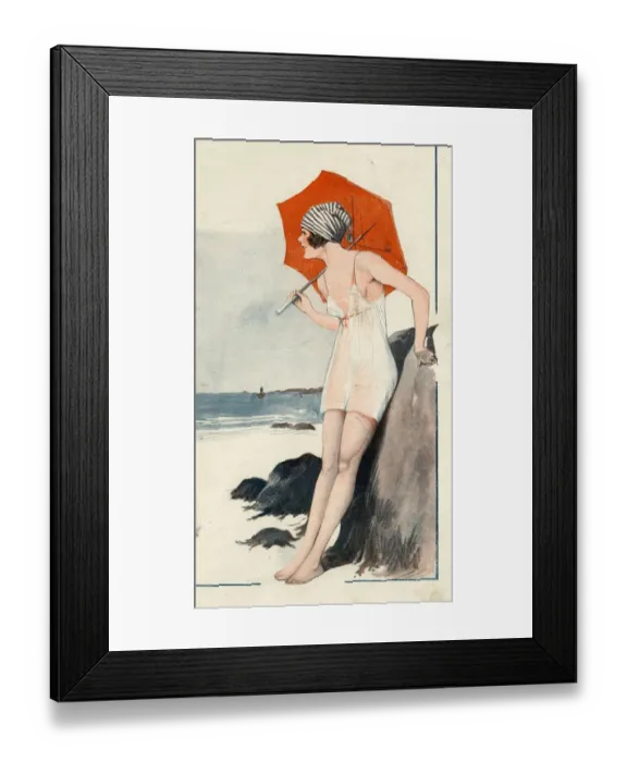 Framed Print : Le Sourire 1919 1900s France unbrellas underwear slips petticoats erotica holidays Framed Print : Le Sourire 1919 1900s France unbrellas underwear slips petticoats erotica holidays