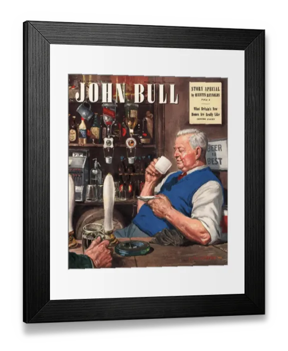 Framed Print : John Bull 1948 1940s UK pubs tea landlords magazines Framed Print : John Bull 1948 1940s UK pubs tea landlords magazines