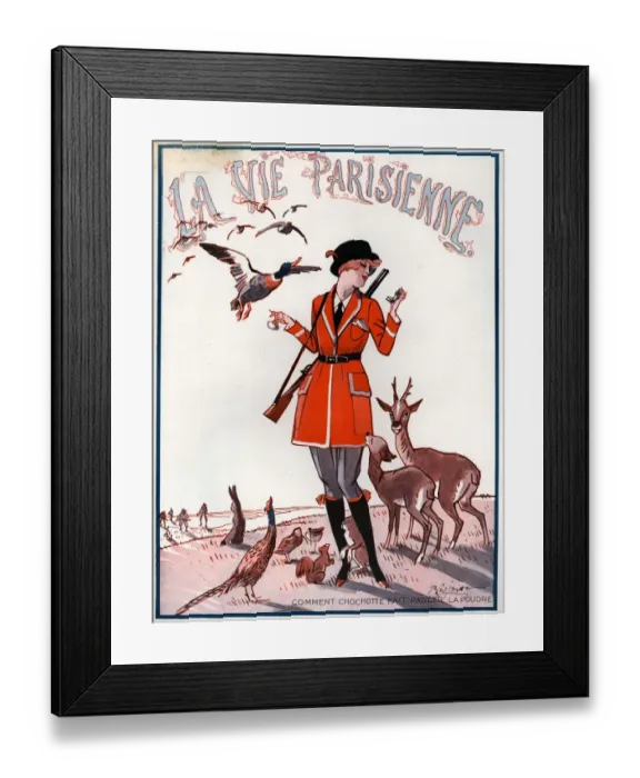 Framed Print : 1920s France La Vie Parisienne Magazine Cover