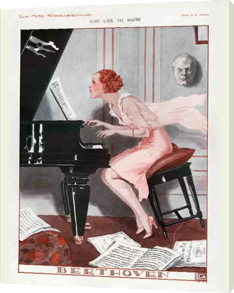 La Vie Parisienne 1930 1930s France cc pianos playing instruments beethoven lessons