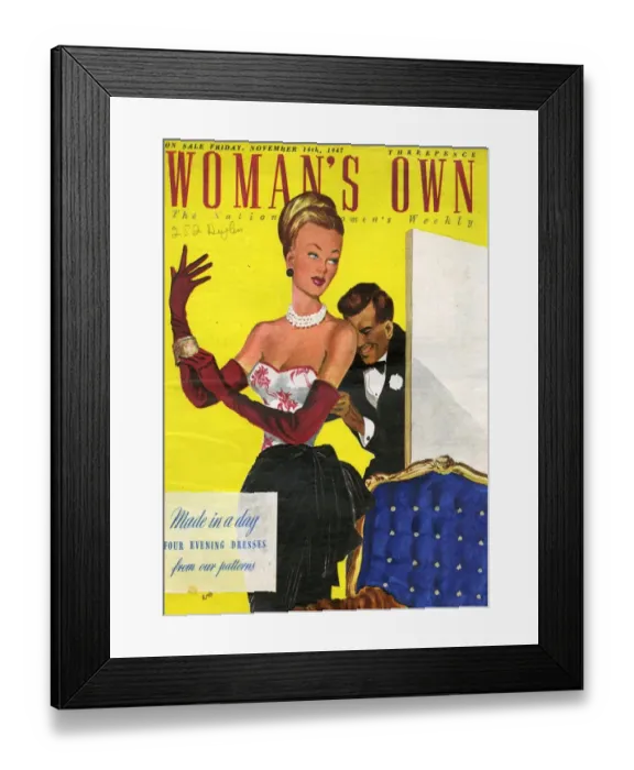 Framed Print : Womans Own 1947 1940s UK womens magazines womans Framed Print : Womans Own 1947 1940s UK womens magazines womans