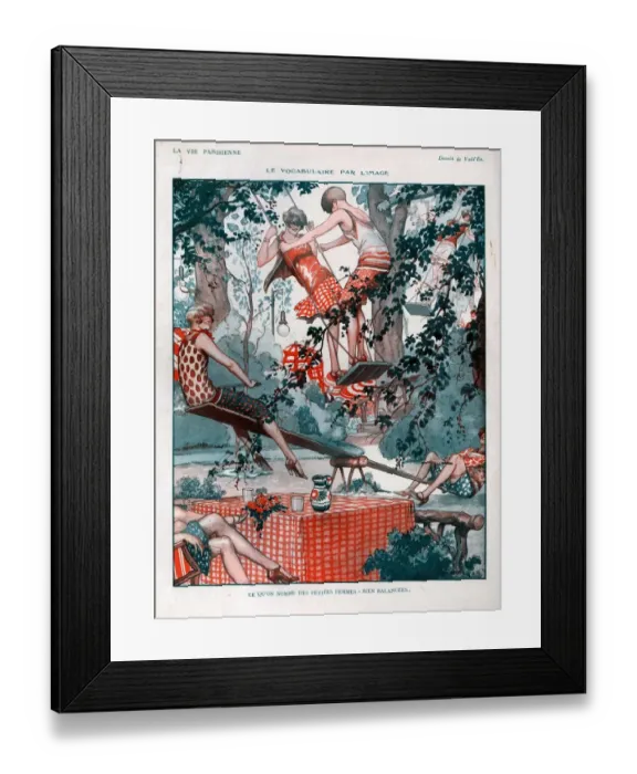 Framed Print : 1920s, France, La Vie Parisienne, Magazine Plate