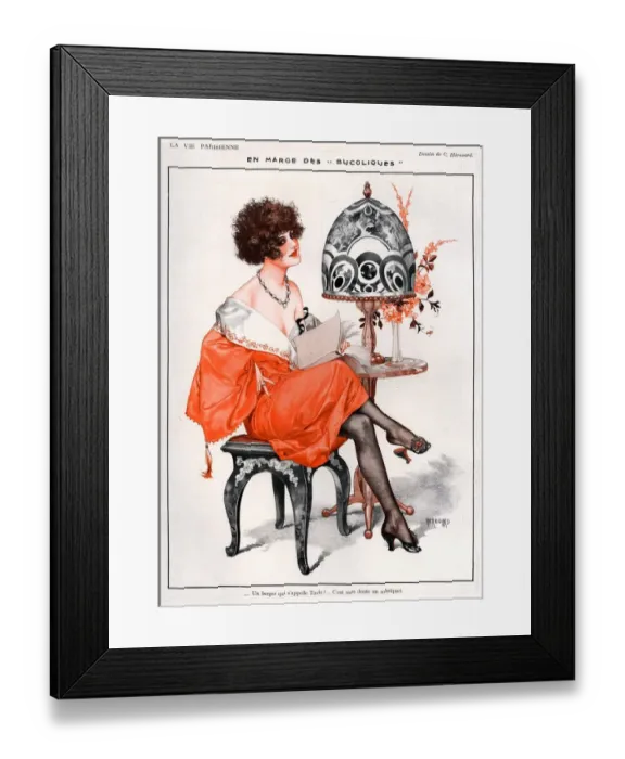 Framed Print : 1920s France La Vie Parisienne Magazine Plate Framed Print : 1920s France La Vie Parisienne Magazine Plate