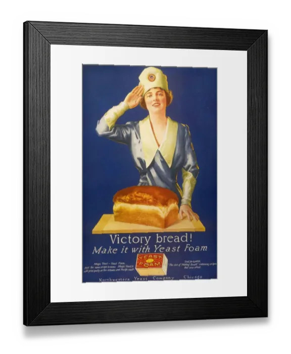 Framed Print : 1910s USA victory bakers flour baking bread