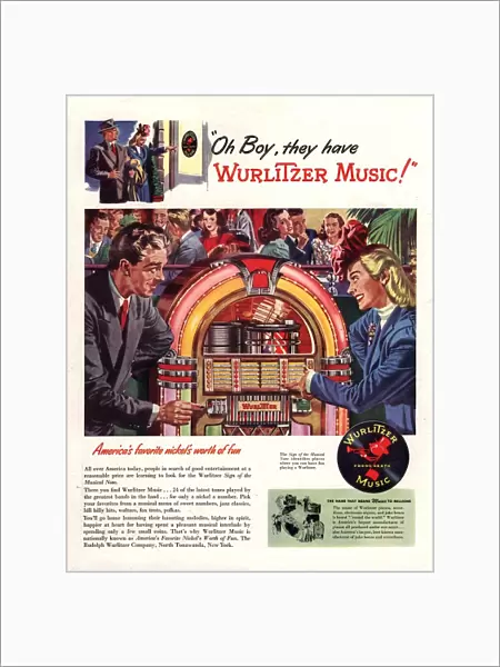 Wurlitzer 1946 1940s USA juke-boxes jukeboxes record players juke boxes