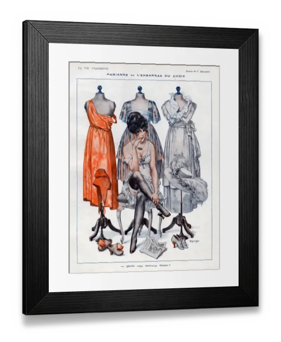 Framed Print : La Vie Parisienne 1919 1910s France C Herouard illustrations womens dresses shopping Framed Print : La Vie Parisienne 1919 1910s France C Herouard illustrations womens dresses shopping