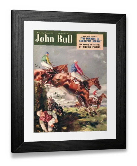 Framed Print : John Bull 1947 1940s UK riding horses horse racing magazines Framed Print : John Bull 1947 1940s UK riding horses horse racing magazines