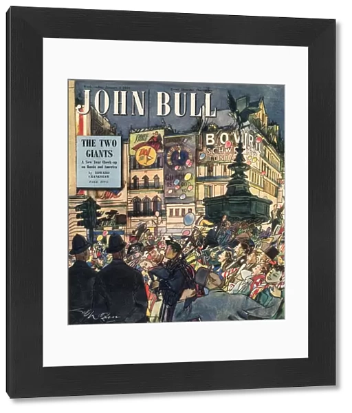 John Bull 1949 1940s UK new years eve bagpipes eros piccadilly circus party magazines