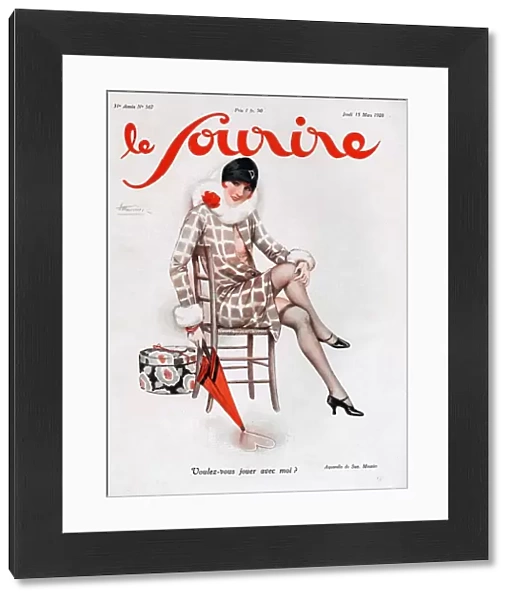 Le Sourire 1928 1920s France magazines womens hats boxes umbrellas erotica illustrations