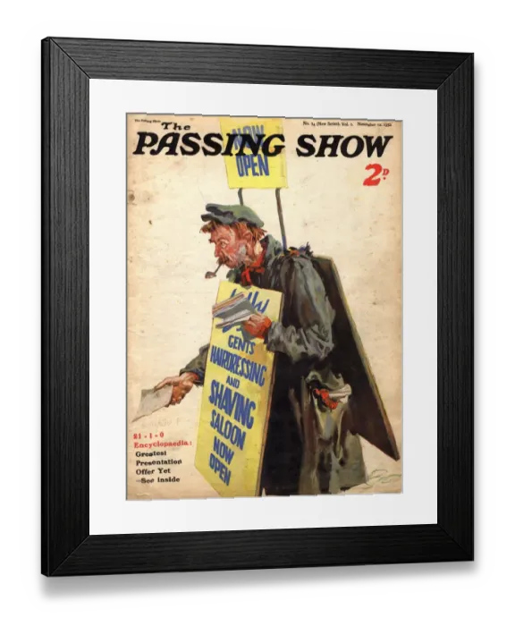 Framed Print : 1930s, UK, The Passing Show, Magazine Cover Framed Print : 1930s, UK, The Passing Show, Magazine Cover
