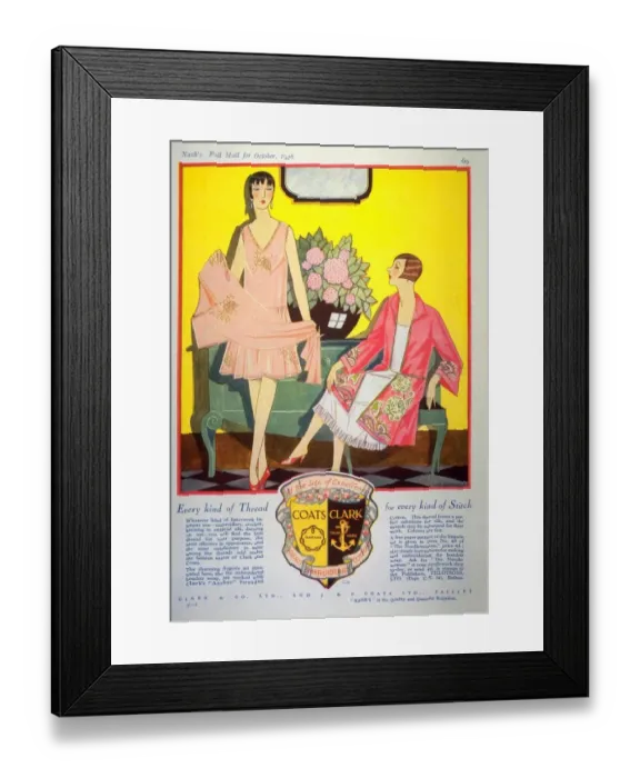 Framed Print : 1920s UK coats paton art deco