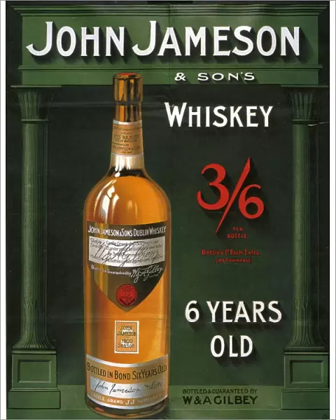 John Jameson 1906 1900s UK whisky alcohol whiskey advert Irish