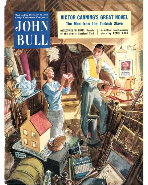 John Bull 1953 1950s UK attics rocking horses repairing dolls houses lofts magazines
