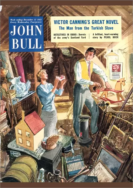 John Bull 1953 1950s UK attics rocking horses repairing dolls houses lofts magazines