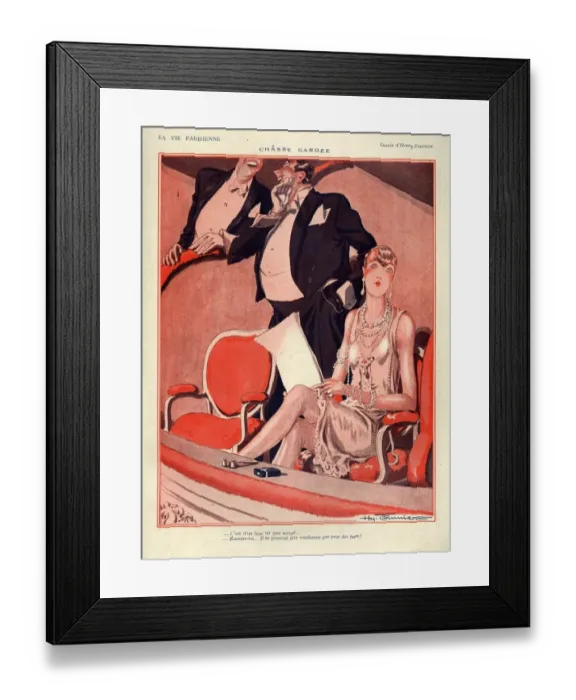 Framed Print : 1920s France La Vie Parisienne Magazine Plate Framed Print : 1920s France La Vie Parisienne Magazine Plate
