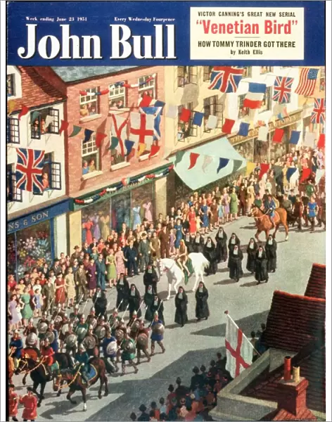 John Bull 1951 1950s UK lady godiva parades magazines