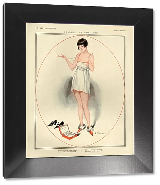 La Vie Parisienne 1924 1920s France cc womens slips underwear petticoats lingerie