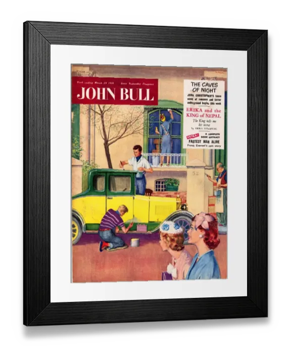 Framed Print : John Bull 1958 1950s UK covers magazines cars Framed Print : John Bull 1958 1950s UK covers magazines cars