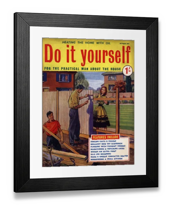 Framed Print : Do It Yourself 1950s UK fences diy magazines do it yourself horticulture Framed Print : Do It Yourself 1950s UK fences diy magazines do it yourself horticulture