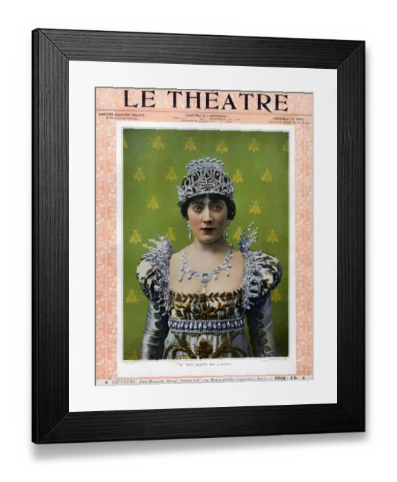 Framed Print : Le Theatre 1899 1890s France magazines womens portraits humour tiaras
