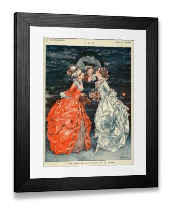 Framed Print : La Vie Parisienne 1924 1920s France C Herouard illustrations rivals rivalry flirting Framed Print : La Vie Parisienne 1924 1920s France C Herouard illustrations rivals rivalry flirting