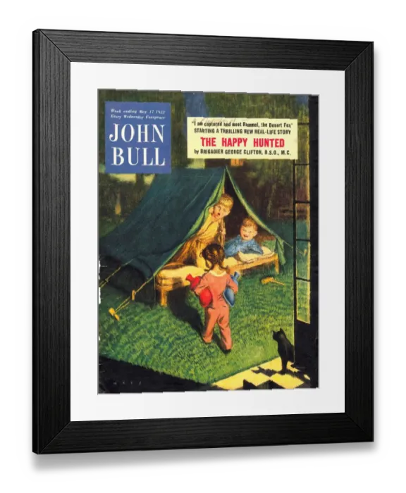 Framed Print : John Bull 1950s UK holidays tents camping hot water bottles adventures magazines Framed Print : John Bull 1950s UK holidays tents camping hot water bottles adventures magazines