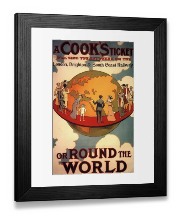 Framed Print : Cooks 1890s UK holidays thomas cook cooks railways holiday companies tour operators Framed Print : Cooks 1890s UK holidays thomas cook cooks railways holiday companies tour operators