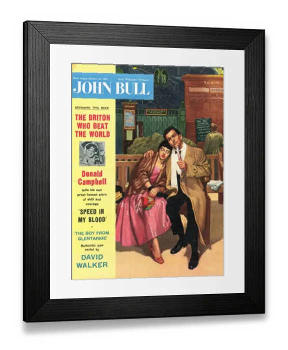 Framed Print : John Bull 1950s UK dating trains stations last magazines Framed Print : John Bull 1950s UK dating trains stations last magazines