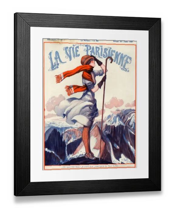 Framed Print : 1920s France La Vie Parisienne Magazine Cover Framed Print : 1920s France La Vie Parisienne Magazine Cover