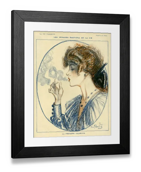 Framed Print : La Vie Parisienne 1918 1910s France Georges Pavis illustrations womens portraits woman Framed Print : La Vie Parisienne 1918 1910s France Georges Pavis illustrations womens portraits woman