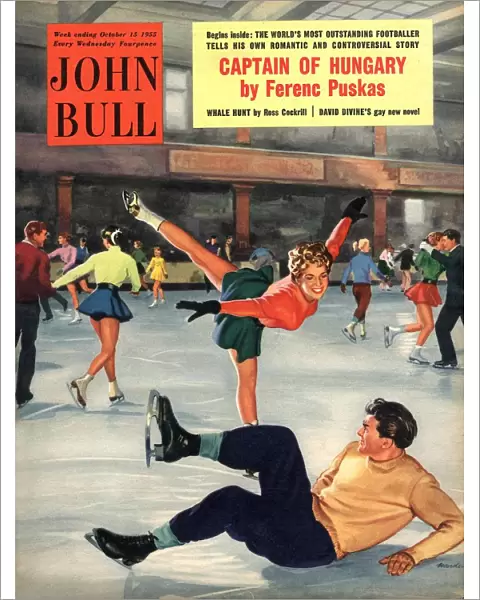 John Bull 1950s UK snow ice skating winter magazines