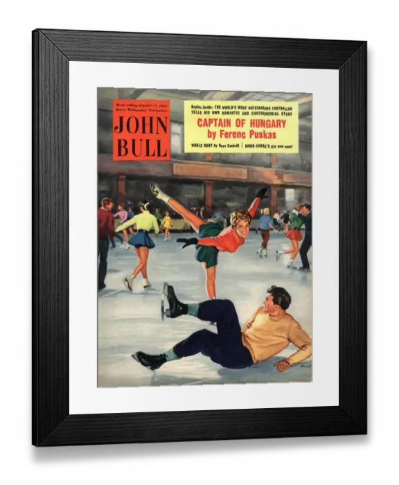Framed Print : John Bull 1950s UK snow ice skating winter magazines Framed Print : John Bull 1950s UK snow ice skating winter magazines