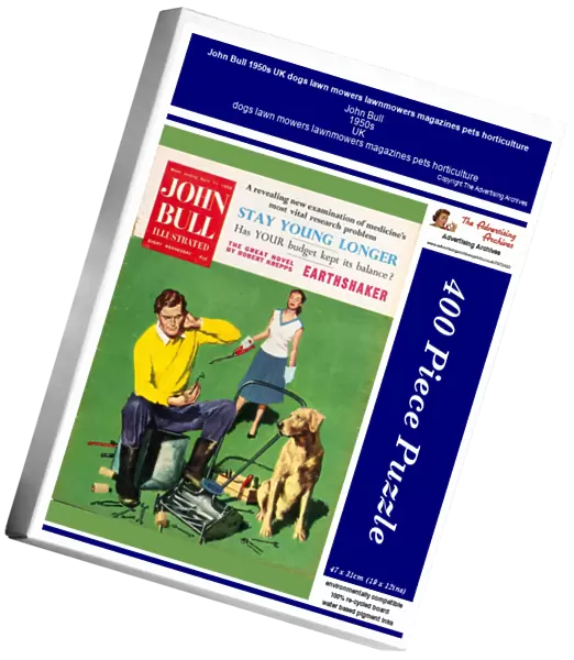 John Bull 1950s UK dogs lawn mowers lawnmowers magazines pets horticulture