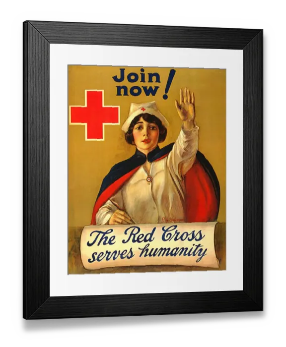Framed Print : The Red Cross 1910s USA rklf nurses ww1 itnt Framed Print : The Red Cross 1910s USA rklf nurses ww1 itnt