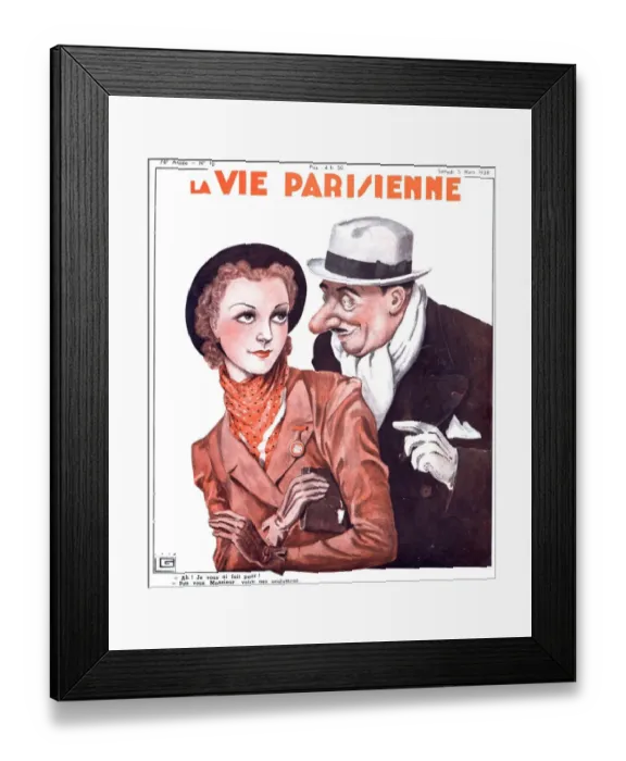 Framed Print : La Vie Parisienne 1938 1930s France magazines affairs sugar daddy daddies Framed Print : La Vie Parisienne 1938 1930s France magazines affairs sugar daddy daddies