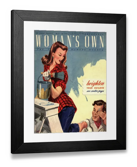 Framed Print : Womans Own 1940s UK decorating diy painting magazines do it yourself interiors Framed Print : Womans Own 1940s UK decorating diy painting magazines do it yourself interiors