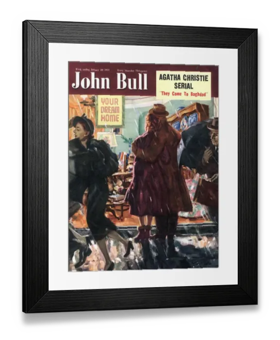 Framed Print : John Bull 1951 1950s UK dream homes property shopping magazines Framed Print : John Bull 1951 1950s UK dream homes property shopping magazines
